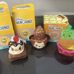 Disney Munchlings (new condition as they were duplicates) Purchased At Disneyland! Were $17.99 Each Asking $25 For All! 