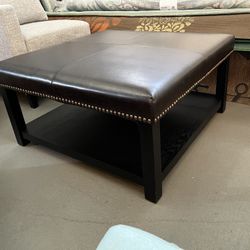 Leather Ottoman