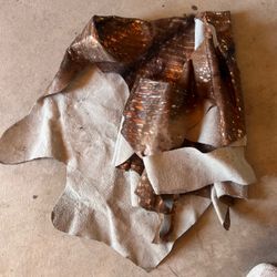 Metallic Cowhide Leather Scraps Bundle