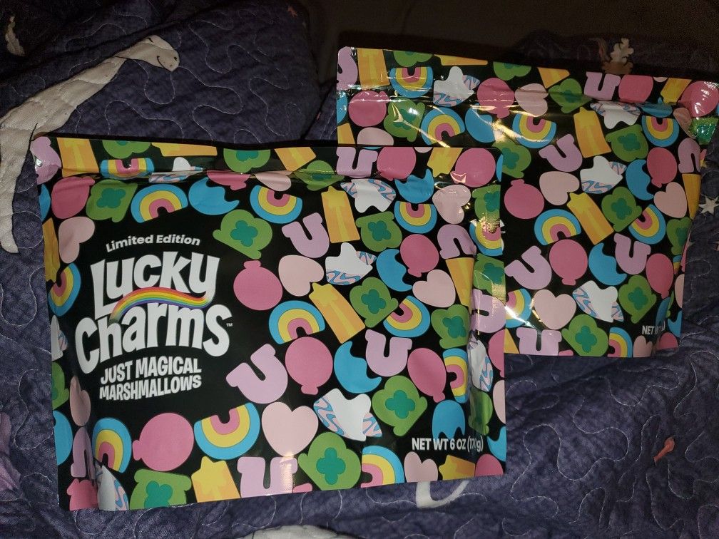 2 limited edition lucky charms marshmellow