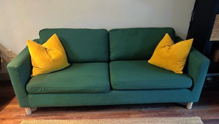 Free Delivery! Green IKEA PARŨP sofa in Excellent condition! Fully clean, from Smoke & Pet free home