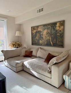 Living Spaces Cloud-Soft Sectional, Like a Giant Hug, Used 1 Year