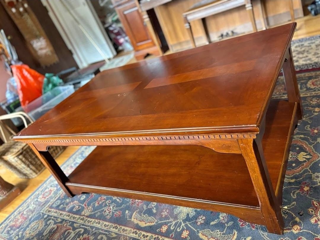 Real wood coffee table