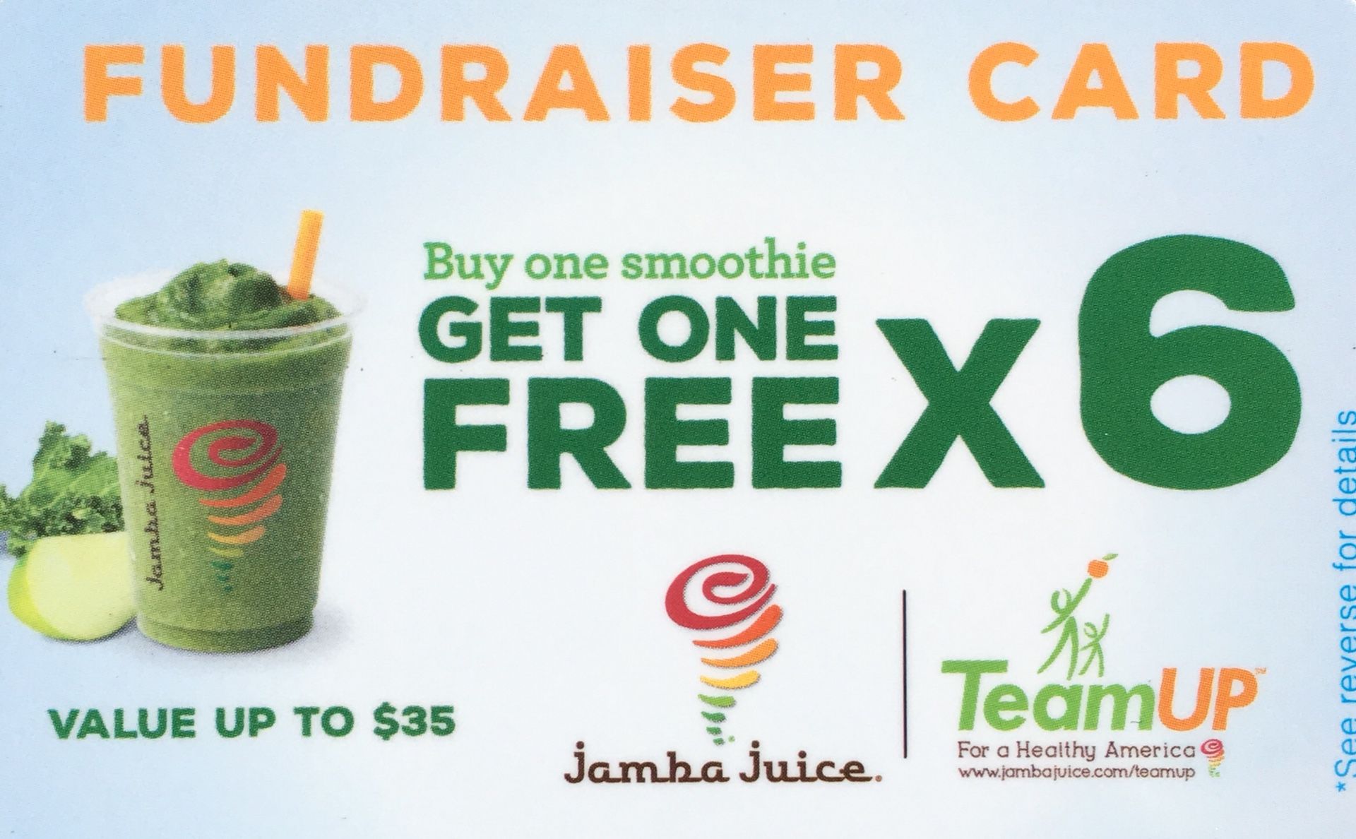 Jamba Juice BOGO Cards