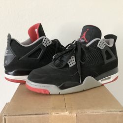 Mens 11.5 Used Nike Air Jordan 4 Black Cement Grey Fire Red 2019 (308497-060) *Located In Agoura Hills (Read Description Below) No Trades
