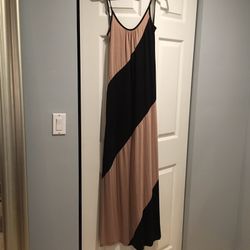 Black & tan Maxi Dress