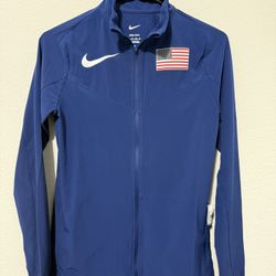 Nike Elite Team USA Olympics Navy Woven Women's Jacket Size XS CV0311-492