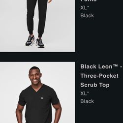 Three - Pocket Scrubs Top And Tansen Jogger Scrub Pants. 