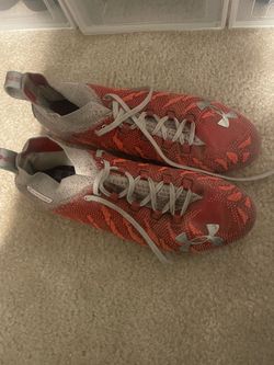 Underamor red spotlight cleats