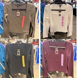 Women’s Express Square Neck Long Sleeve Top Brand New With Tags Only $3.99
