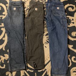 Blue,Blue,Brown Carhartt Jeans Bundle