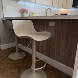SET OF 2 Cream colored Barstools from AllModern  - Brand New - Adjustable height