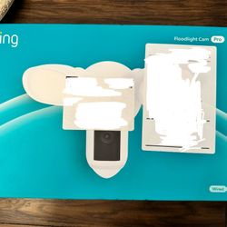 Ring Floodlight Cam Pro 2K Video – White – Brand New Sealed