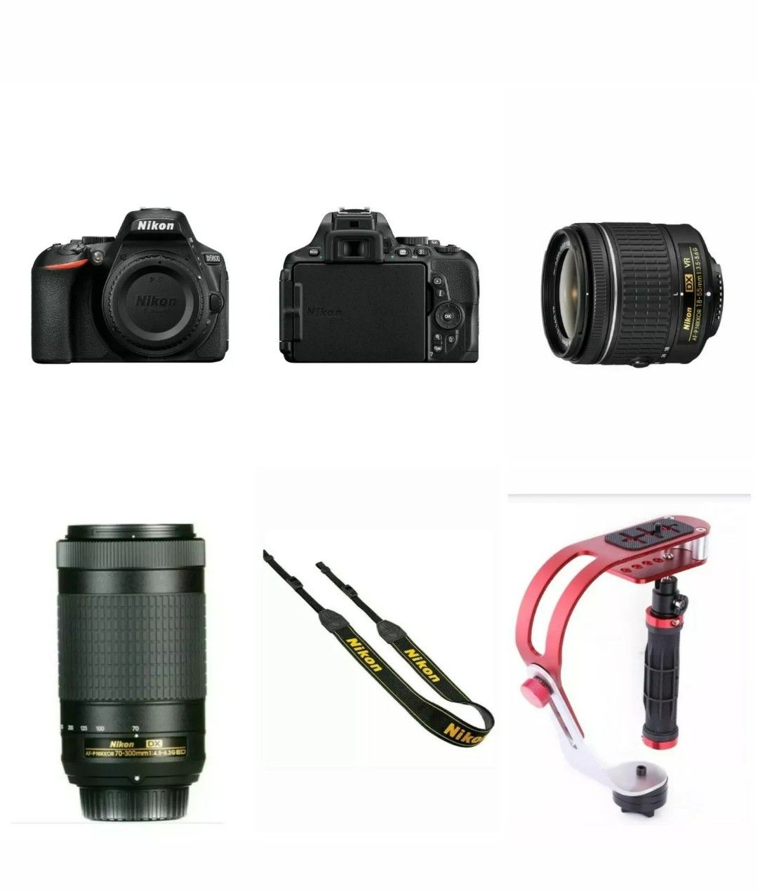 Nikon D5600 24.2MP Digital SLR Camera - Black bundle