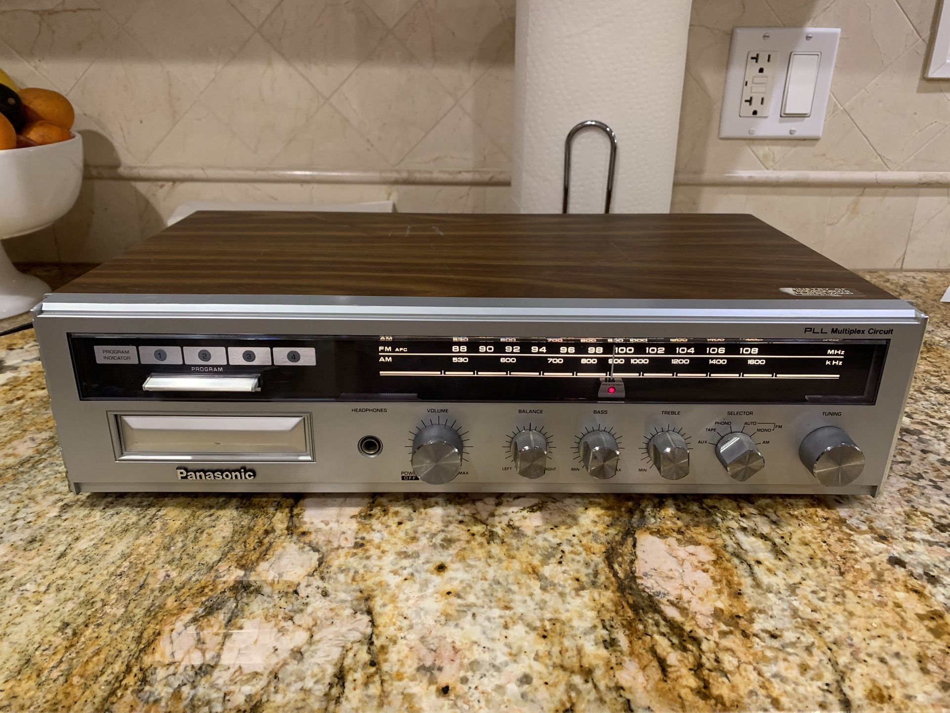 Vintage 1970’s Panasonic SE-8147 PLL Multiplex Circuit am/fm 8 Track Stereo Receiver