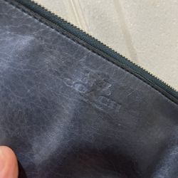 Navy Blue Coach Wristlet Wallet