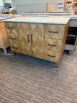 48” Bathroom vanity in dark wood color