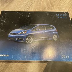 2013 Honda Fit - Owners Manual (Shipping Eligible)