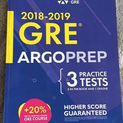 2018-2019 ArgoPrep GRE Study Guide - 3 Practice Tests