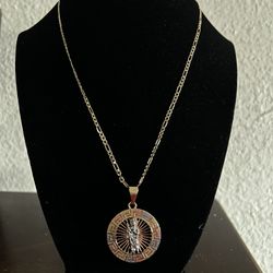 14k Gold Plated San Judas Chain 