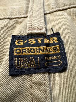 G-Star Originals Shortcut Crosswood Cargo Pants Baggy Mens Size 27x30 Tan Y2K