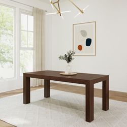 Plank And Beam 72” Dining Table - Walnut Wire brush