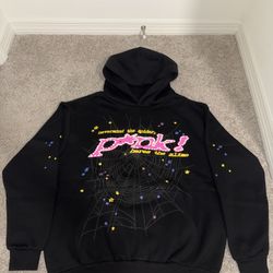 Pink Black Sp5der Hoodie