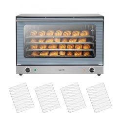 Commercial Convection Oven, 4.24 cu.ft Countertop Oven for Full-Size Pans, Electric Convection Ovens with 4 Racks, 360° Hot Air Circulation, for Baker