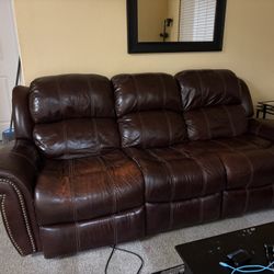Reclining Leather Couch