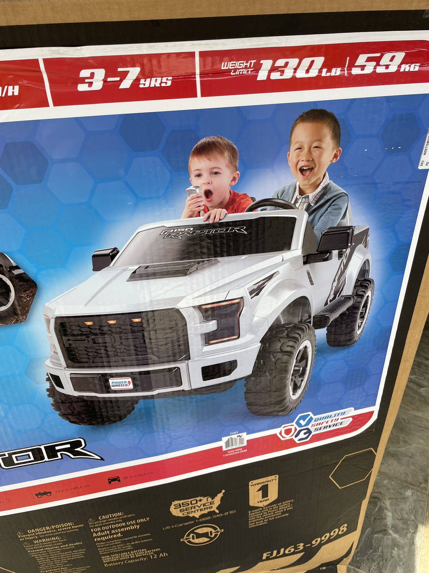 Power Wheels F-150 Raptor 2 Seater Ride On Toy