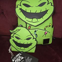 Loungefly NBC Ooogie Boogie Glow-in-the-dark Mini Backpack & Wallet Set