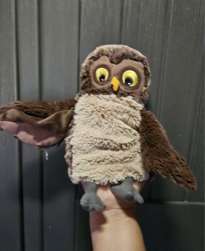 IKEA VANDRING UGGLA BROWN OWL SOFT PLUSH HAND PUPPET
