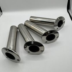 (4x) 30° Top Mount Fishing Rod Holder, Heavy Duty Stainless Steel
