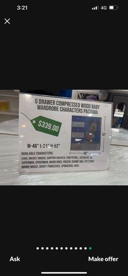 6 Drawer Compresas Woody Baby