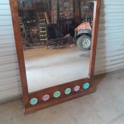 Wood Mirror 45" X 36"