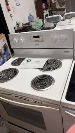 Whirlpool four burner range