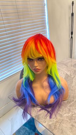 Halloween rainbow mullet
