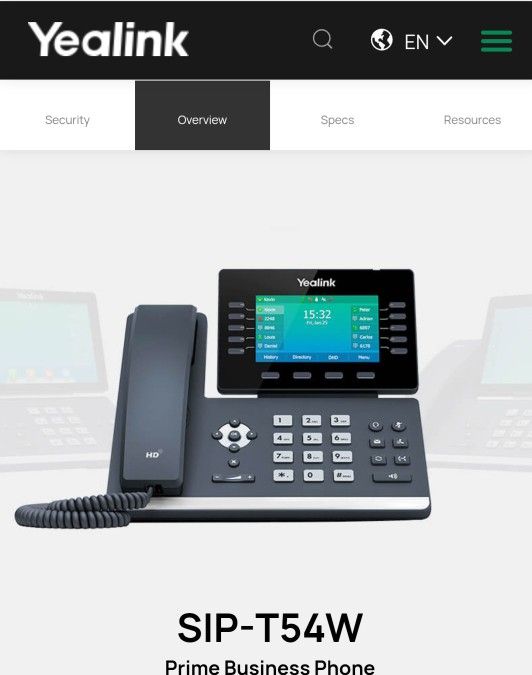 YEALINK SIP T54W PRIME BUSINESS PHONES 10 AVAILABLE $50 EACH