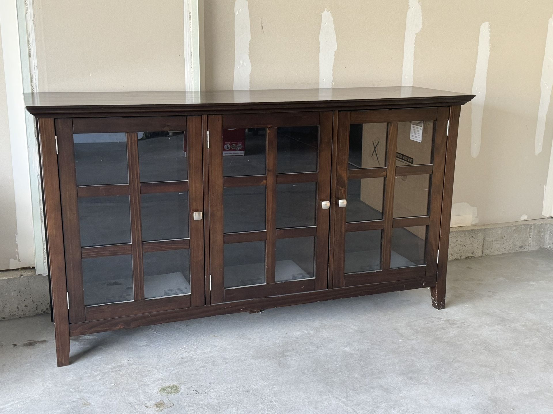 Glass Door Cabinet For Sale $ 150