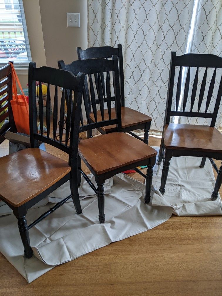 2 Wooden Kitchen Chairs 