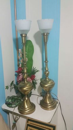 Antique tall lamps
