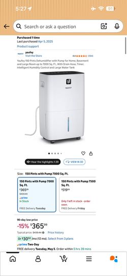 Dehumidifier 7000sqft