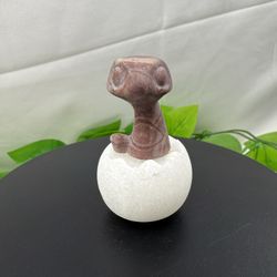 Crystal Snake and Egg Carving