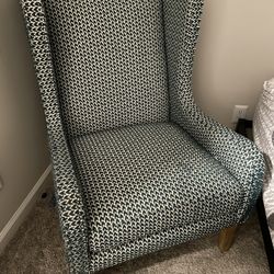 Blue and white Arm Chair 