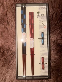Red and blue chopsticks