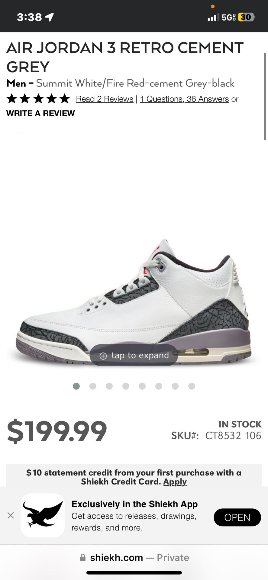 Jordan 3s Grey Cement