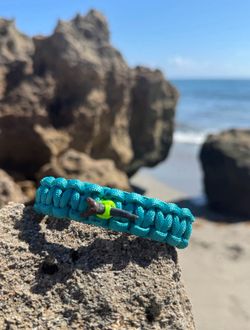 Fossilized Shark Tooth Paracord Bracelets 