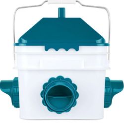 10 pounds Chicken Feeder with 4 Ports, Rainproof Poultry Feeder for Up to 10 Adult Chickens or 15 Chicks