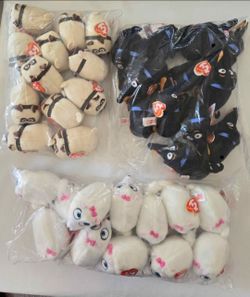 36 Teeny Tys Beanie Babies Mel,Gidget,Buddy from The Secret Life of Pets, New