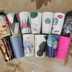 Lot Of 13 Starbucks Tumblers - Collectable 